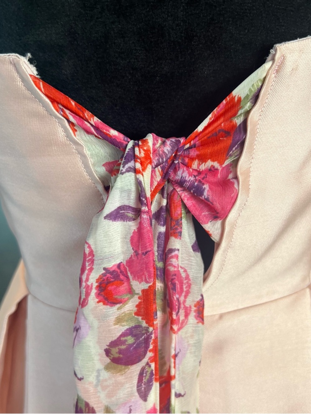 Parker Strapless Blush Pink High-Low Satin Dress - Picture 16 of 16